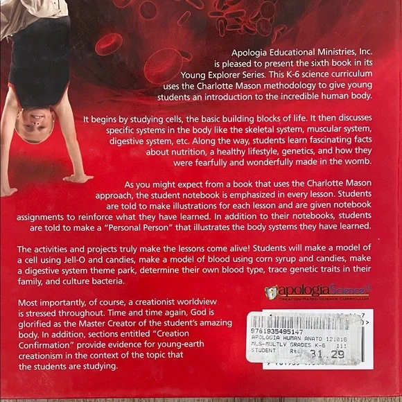 Christian Homeschool—Exploring Creation with Human Anatomy and Physiology Book - Picture 3 of 8